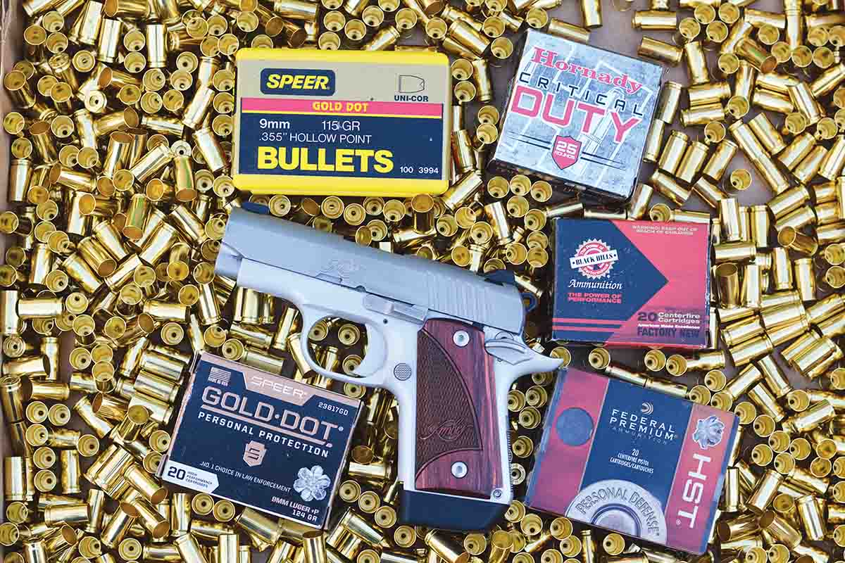 The Kimber Micro 9 was checked for function and accuracy with factory ammunition and handloads, which proved both accurate and reliable.